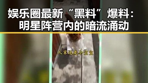 娱乐圈最新“黑料”爆料:明星阵营内的暗流涌动